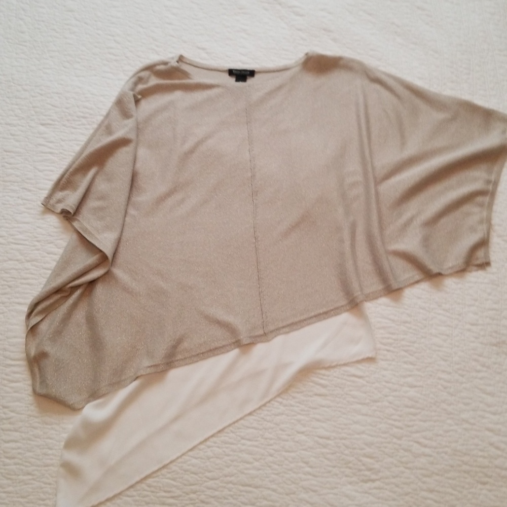 WHBM Gold poncho style top